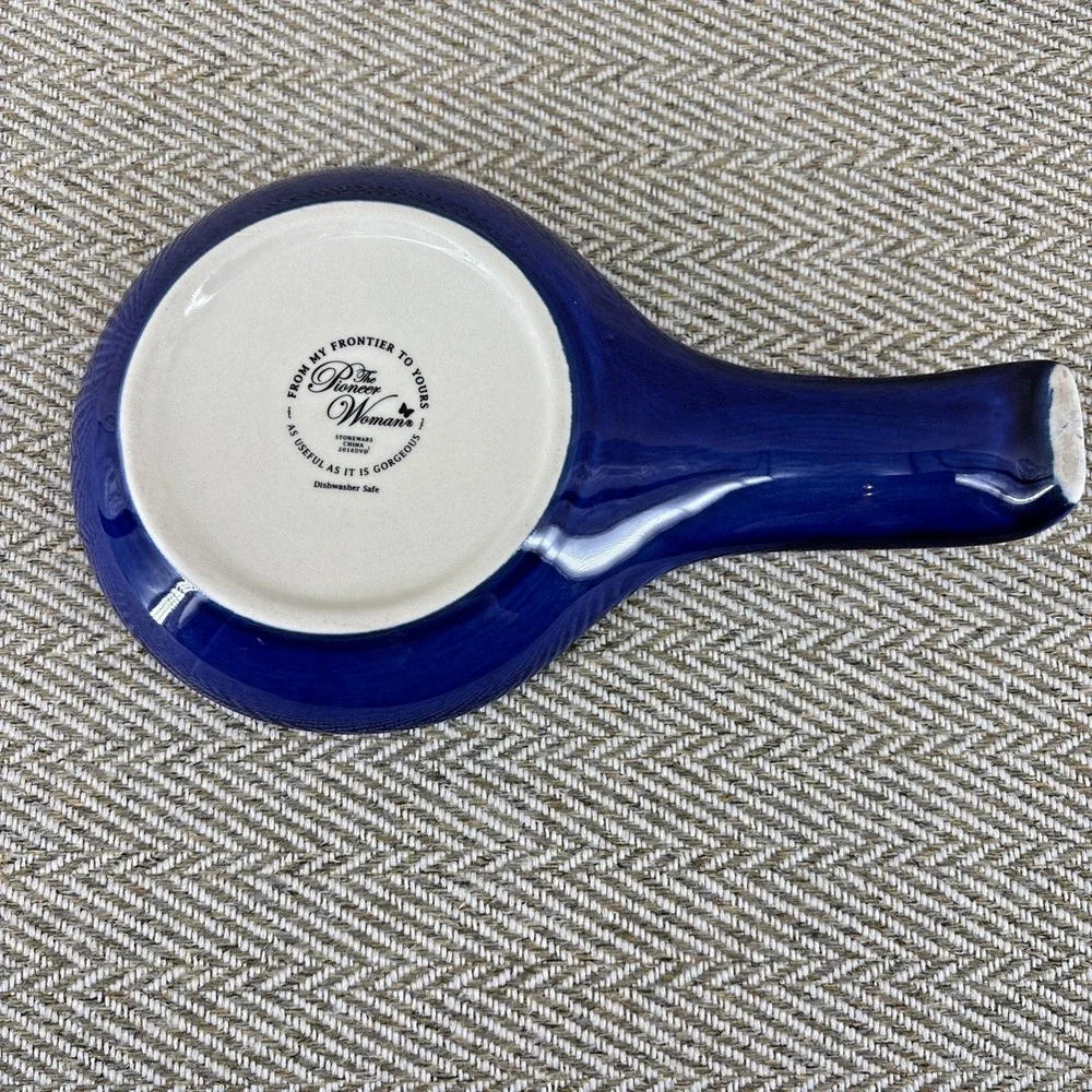 Pioneer Woman Spring Bouquet Spoon Rest Blue Floral Make Life Delicious